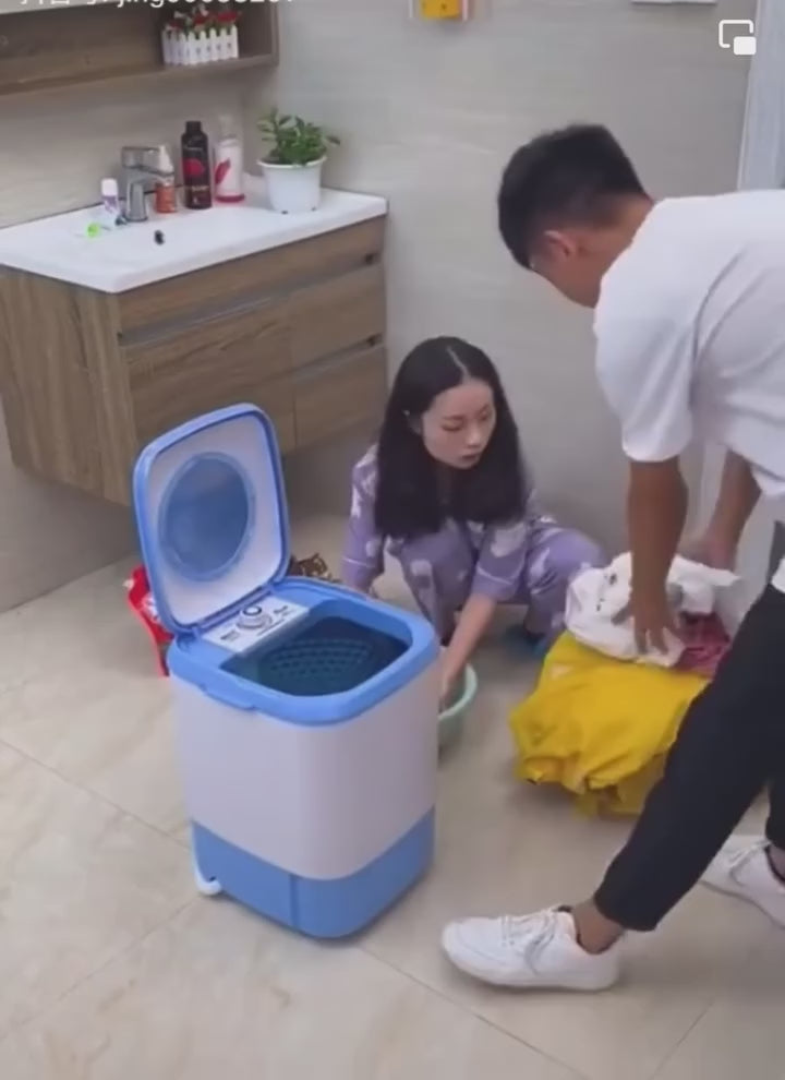 Mini Lavadora Portátil, Semiautomática